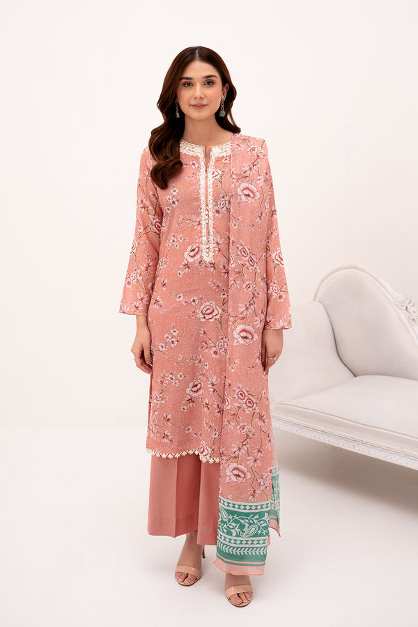 PRINTED - 3 PC LAWN SUIT