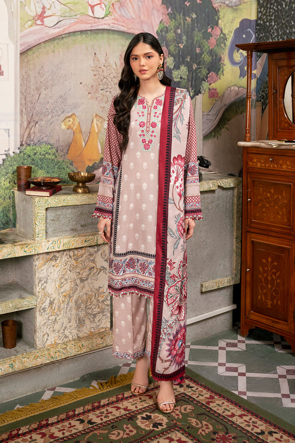 Embroidered - 3 Pc Linen Suit