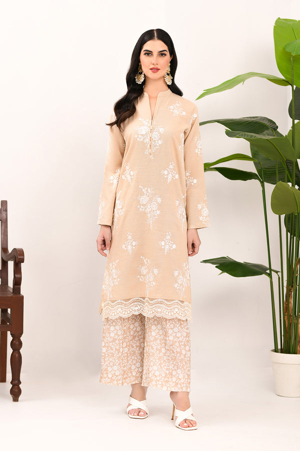 Embroidered - 2 Pc Khaddar Suit (Stitched)