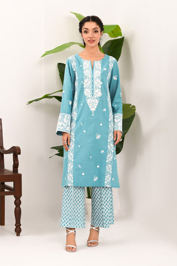 Embroidered - 2 Pc Khaddar Suit (Stitched)