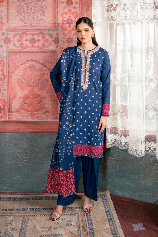 Embroidered - 3 Pc Khaddar Suit