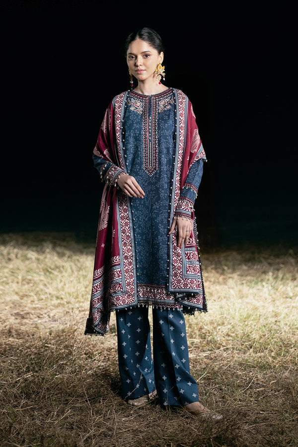 Embroidered - 3 Pc Khaddar Suit