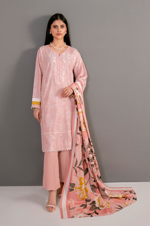 Embroidered - 3 Pc Khaddar Suit